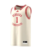 Adidas Men's 1 Cream Nebraska Huskers Replica Swingman Jersey