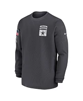 Nike Men's Anthracite Dallas Cowboys 2024 Salute to Service Long Sleeve T-Shirt