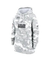 Nike Women's Arctic Camo Cleveland Browns 2024 Salute to Service Club Fleece Oversized Pullover Hoodie