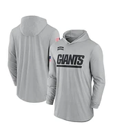 Nike Men's Gray New York Giants 2024 Salute to Service Lightweight Performance Long Sleeve Hooded T-Shirt