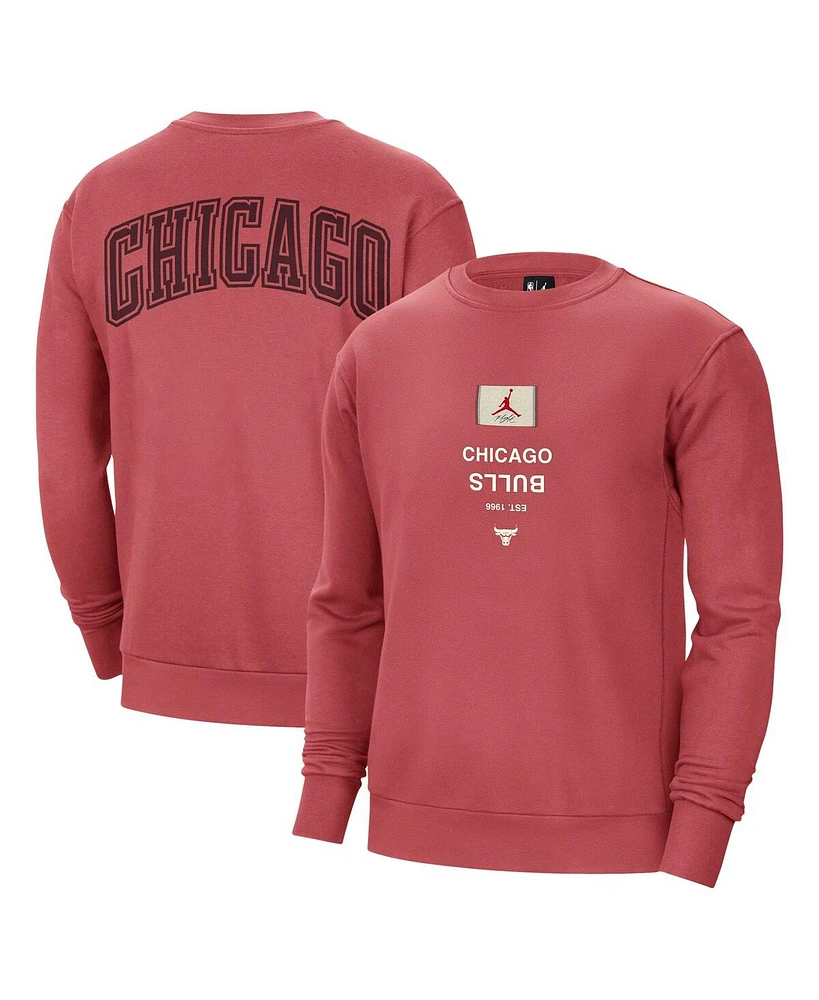 Jordan Men's Red Chicago Bulls Courtside Statement Edition Heavyweight Pullover Sweatshirt