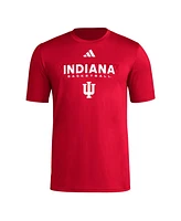 Adidas Men's Crimson Indiana Hoosiers Locker On-Court The Fade Pregame Aeroready T-Shirt