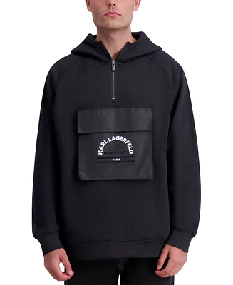 Karl Lagerfeld Paris Men's Longitude/Latitude Front Pocket Hoodie