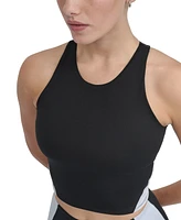 Dkny Sport Women's Colorblocked Balance Compression Tank Crop Top