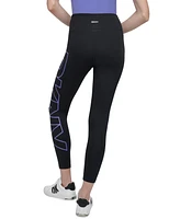 Dkny Sport Women's Logo Balance Compression High-Waist 7/8 Tights