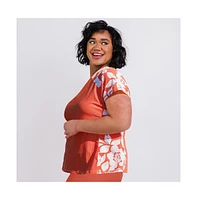 Calypsa Plus Size Loose Fit Adele Swim Top