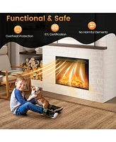 Sugift 26 Inch Recessed Electric Fireplace with Adjustable Flame Brightness