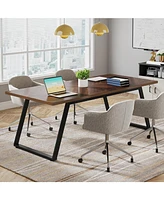 Tribesigns 63 Inch Executive Office Desk, Large Computer Desk with Thickened Frame, Modern Simple Study Writing Table Workstation for Home