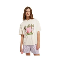 Cotton On Women's The Lcn Music Boxy Graphic Tee