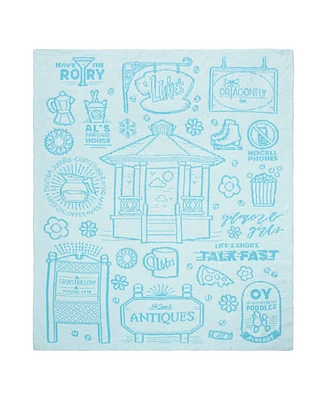 Saturday Park Gilmore Girls Feather Knit Fluffy 50x60 Throw Blanket