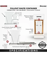 Rev-a-shelf Pullout Trash Can 35 qt. for Kitchen Cabinets, Gray, Rv-12KD-13C-S