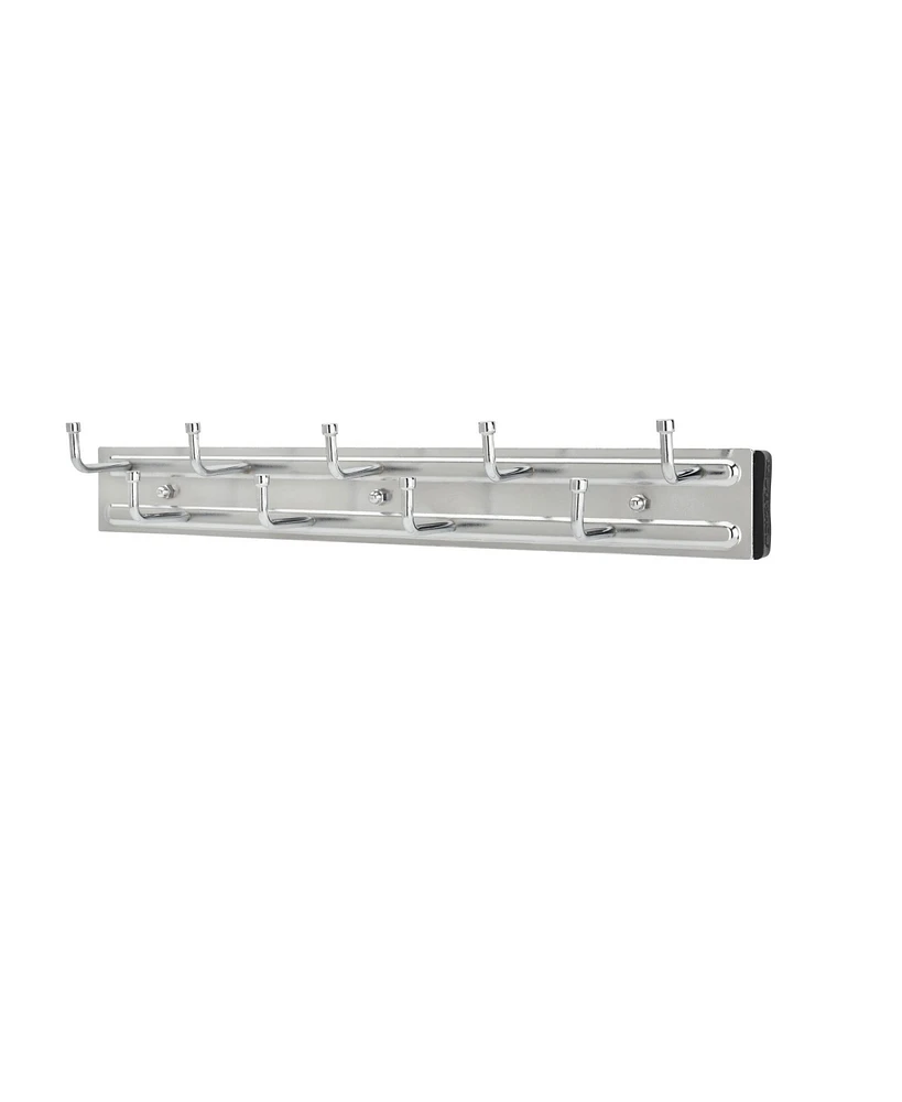 Rev-a-Shelf 14" Pullout Belt Rack Closet Storage Organizer, Chrome, Brc-14CR