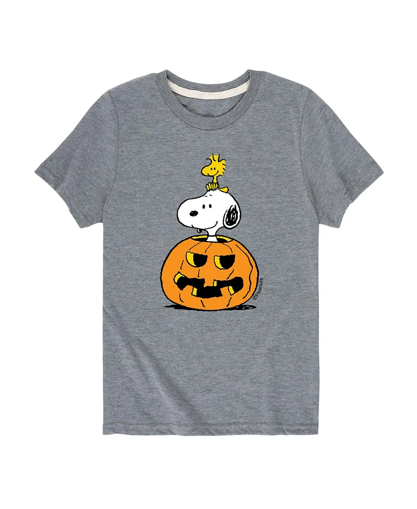 Hybrid Big Boys Peanuts Snoopy Pumpkin Graphic Tee