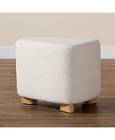 Baxton Studio Brielle Modern and Contemporary Upholstered Wood Ottoman