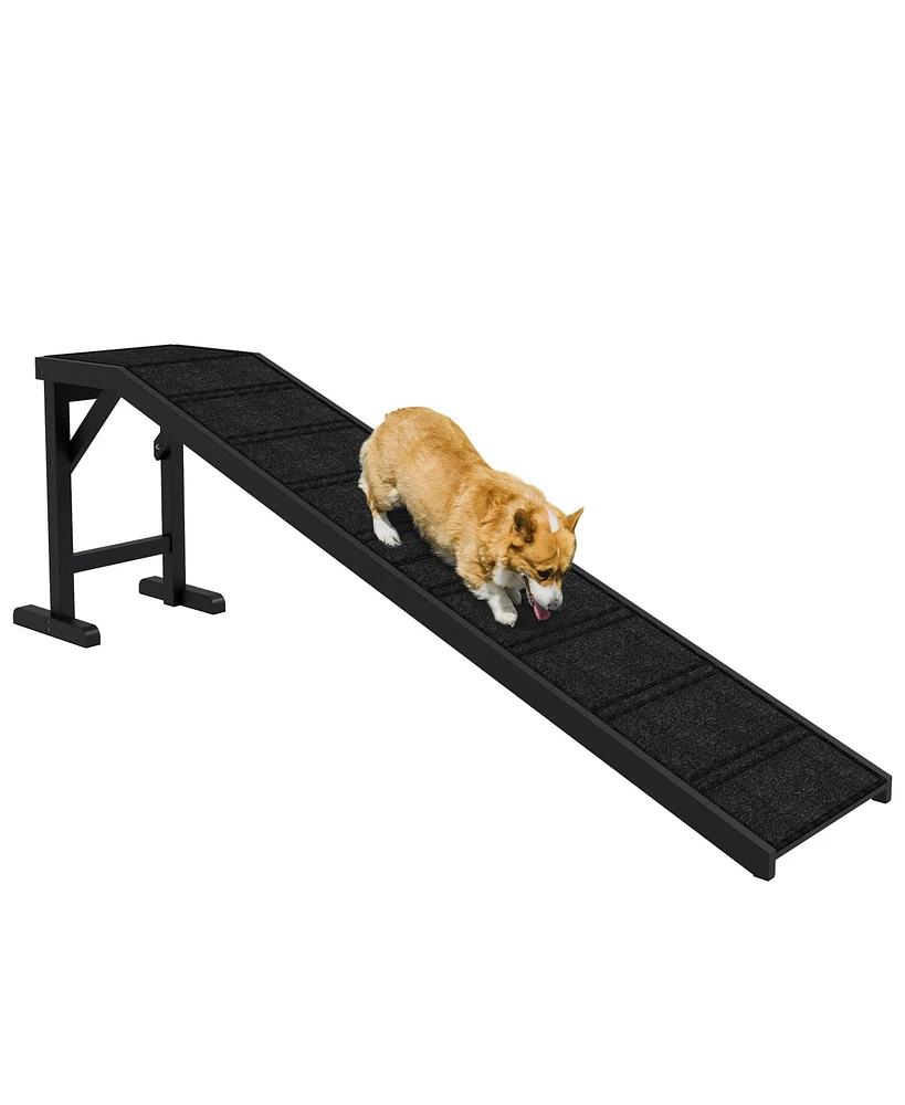 PawHut 60" Pet Ramp for Dogs & Cats with Non-Slip Carpet,