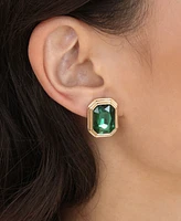 Ettika Emerald Deco Stud Earrings