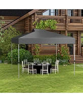 Outsunny 9.7' x Pop Up Canopy Tent, Gazebo w/ Carry Bag, Dark