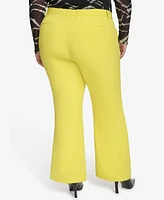 Dkny Plus Pintucked Flared Pants