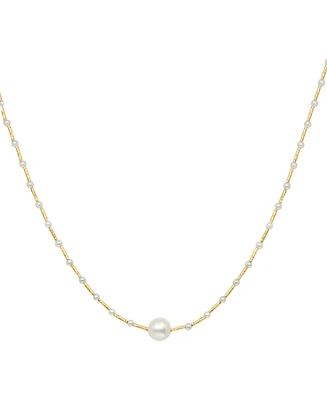 Effy Cultured Freshwater Pearl (2-1/2 & 8-1/2mm) Collar Necklace in 14k Gold, 14-3/4" + 1-1/4" extender