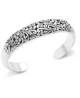 Devata Bali Filigree Cuff Bracelet in Sterling Silver, Medium