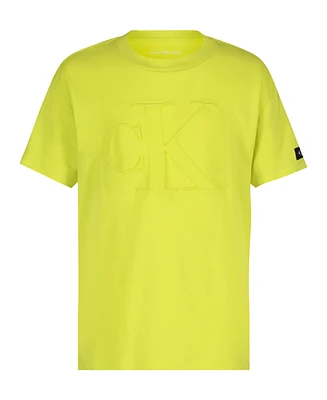 Calvin Klein Big Boys Embossed Ck Short Sleeve Tee