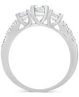 Diamond Three Stone Engagement Ring (1-1/2 ct. t.w.) in 14k White Gold