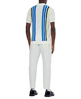 Scotch & Soda Men's Tailored-Fit Stripe Structured-Knit Polo Shirt