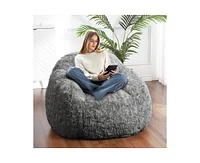 gaomon Bean Bag Chair, Adult Bean Bag Couch with Armrest, Soft Fluffy Faux Fur Beanbag Chair for Reading, Plush Lazy Sofa High