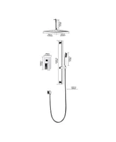 Casainc 10 Inch 2 Function Dual Shower Heads Shower System With Shower Hand