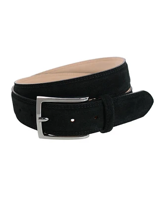 Trafalgar Men's Armando Italian Suede 35mm Feathered Edge Belt