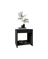 Depot E-Shop Night Table 1 spacious Shelf, White