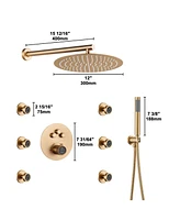 Casainc Single Handle 1-Spray 3-function Thermostatic Dual Shower Faucet