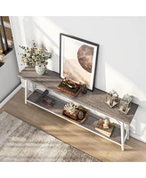 Tribesigns Industrial Entry Console Table,70.9 Inches Extra Long Sofa Table Behind Couch