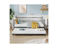 gaomon Twin Daybed with Trundle, Day Bed with Trundle Bed Twin