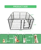 Flynama Metal Pet Playpen 31.49-in x 26.77-in Indoor/Outdoor Playpen