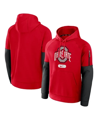 Nike Men's Scarlet Ohio State Buckeyes Fitness Performance Pullover Hoodie