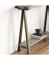 gaomon Farmhouse Console Table, 43.3" Entryway Table with Storage