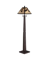 Franklin Iron Works Rustic Western 66" Tall Standing Floor Lamp Column Pull Chain Bronze Metal Living Room Bedroom House Reading Office Home Decor Cab
