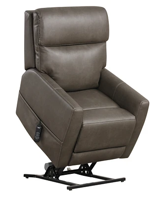 Furniture of America 34" Hilltop Faux Leather Power Recliner Lift Chair