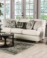 Furniture of America 93" Stacy Pleated Arm Sofa