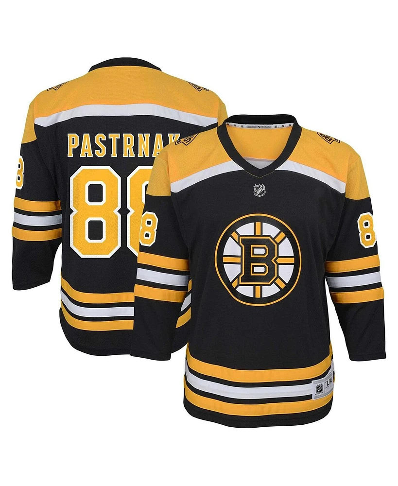 Outerstuff Big Boys and Girls David Pastrnak Black Boston Bruins Home Replica Player Jersey