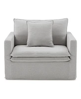 Furniture of America 47" Linen Maddy Narrow Track Arm Chair