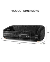 Furniture of America 88" Waxley Chenille Slope Arm Sofa