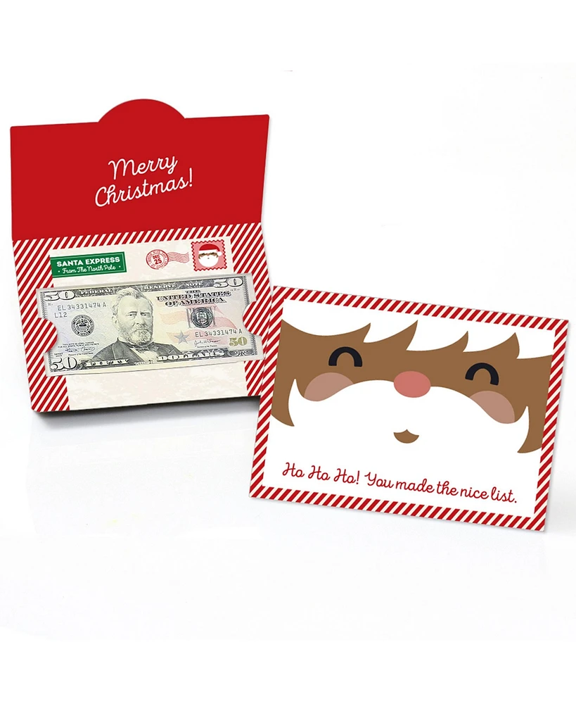 Big Dot of Happiness Jolly Santa Claus - Christmas Party Money And Gift Card Holders - Set of 8