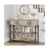 gaomon Console Tables for Entryway, Small Entryway Table with 2 Drawers