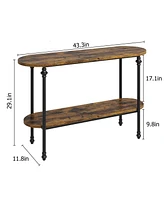 gaomon Entryway Table, 43.3" Console Table with Storage