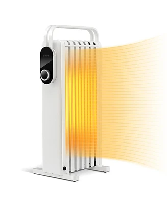 Sugift 1500W Electric Space Heater Oil Filled Radiator Heater with Foldable Rack