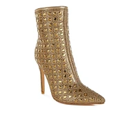 Frostin Pointed Toe Rhinestones Stiletto Boots