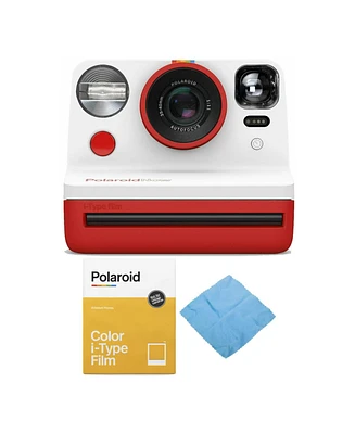 Polaroid Originals Now Viewfinder i-Type Instant Camera (Red) Bundle with Film