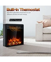 Sugift 18 Inch 1500W Electric Fireplace Freestanding and Recessed Heater